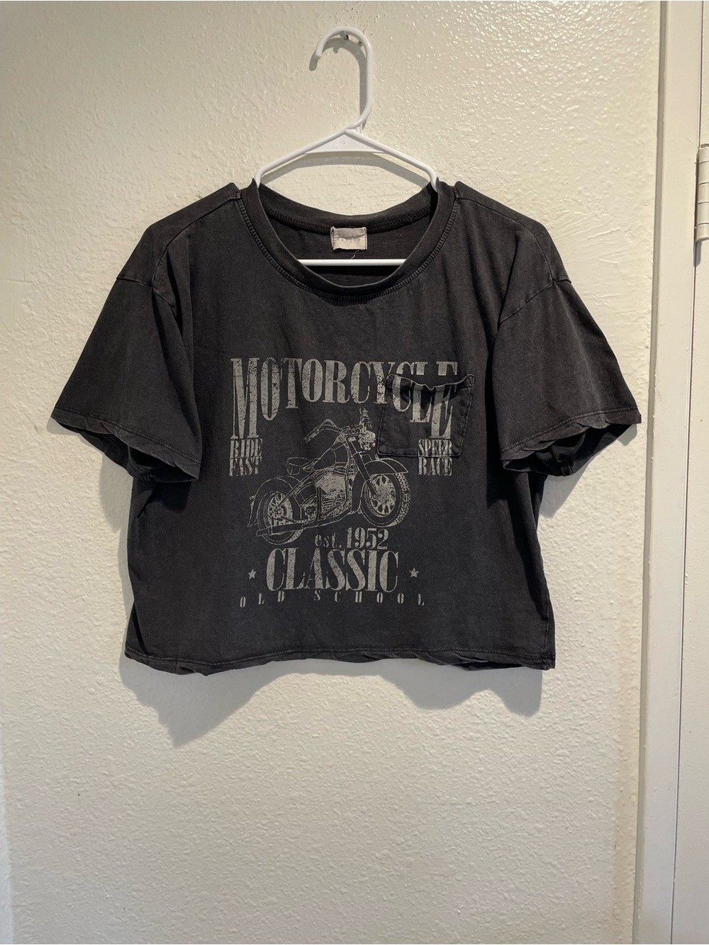 🔥 Urban Station Classic Motorcycle Grunge Crop Top L